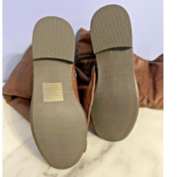 Brown Knee High Boots Size 6”Rowleigh" Shearing Cuff by JustFab Double … - Picture 9 of 11